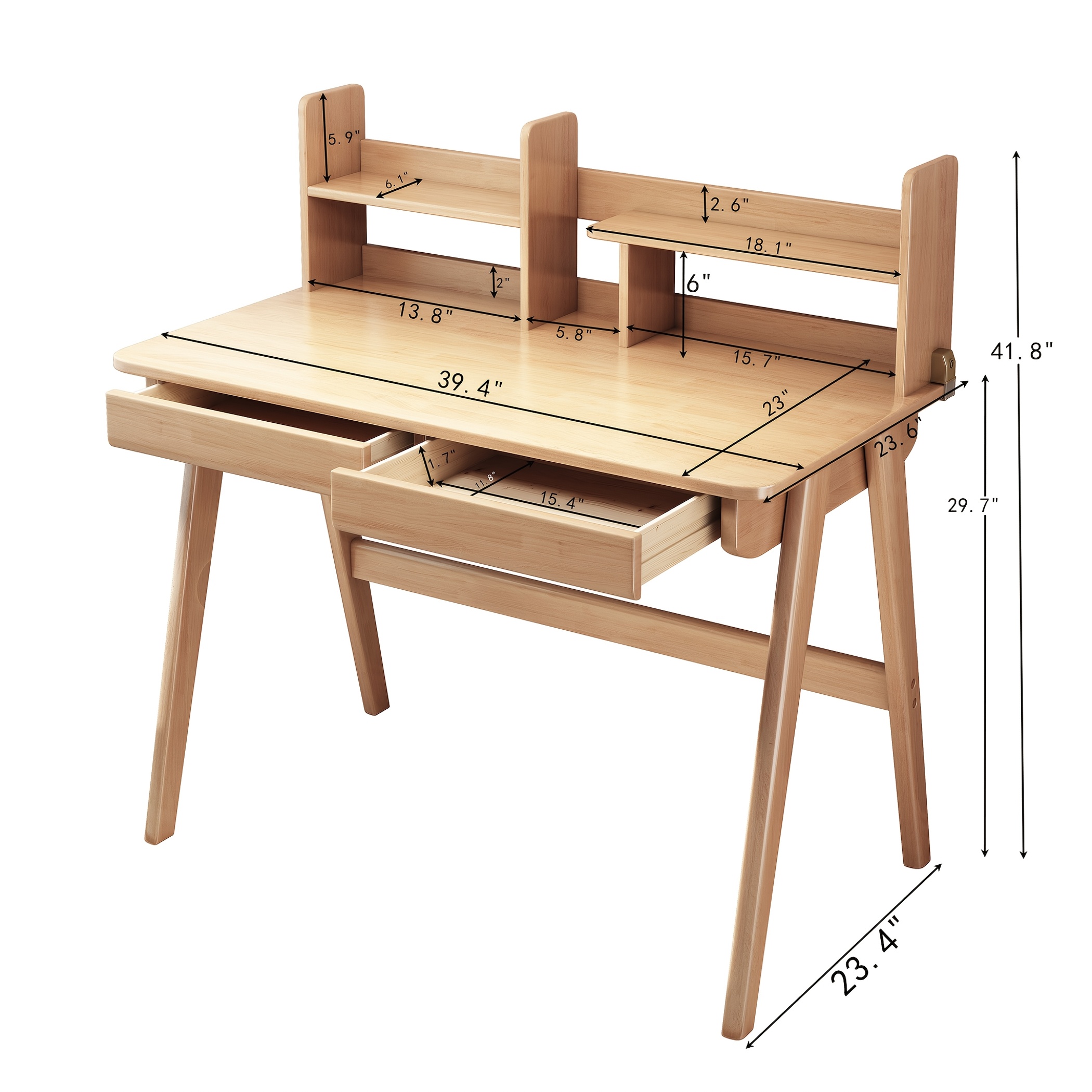 Newly Upgraded Solid Wood Desk And Cabinet Set. The Desk Features Built-in Storage Cabinets, Perfect for Teenagers, Office Workers, And More. Can Serve As A Study Desk, Computer Desk, Or Vanity Table. Available In 3 Color Options.