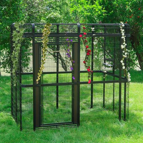 large bird cage crystal board aviary for macaw budgie conure lovebird parakeet cockatiel with wooden bird swing