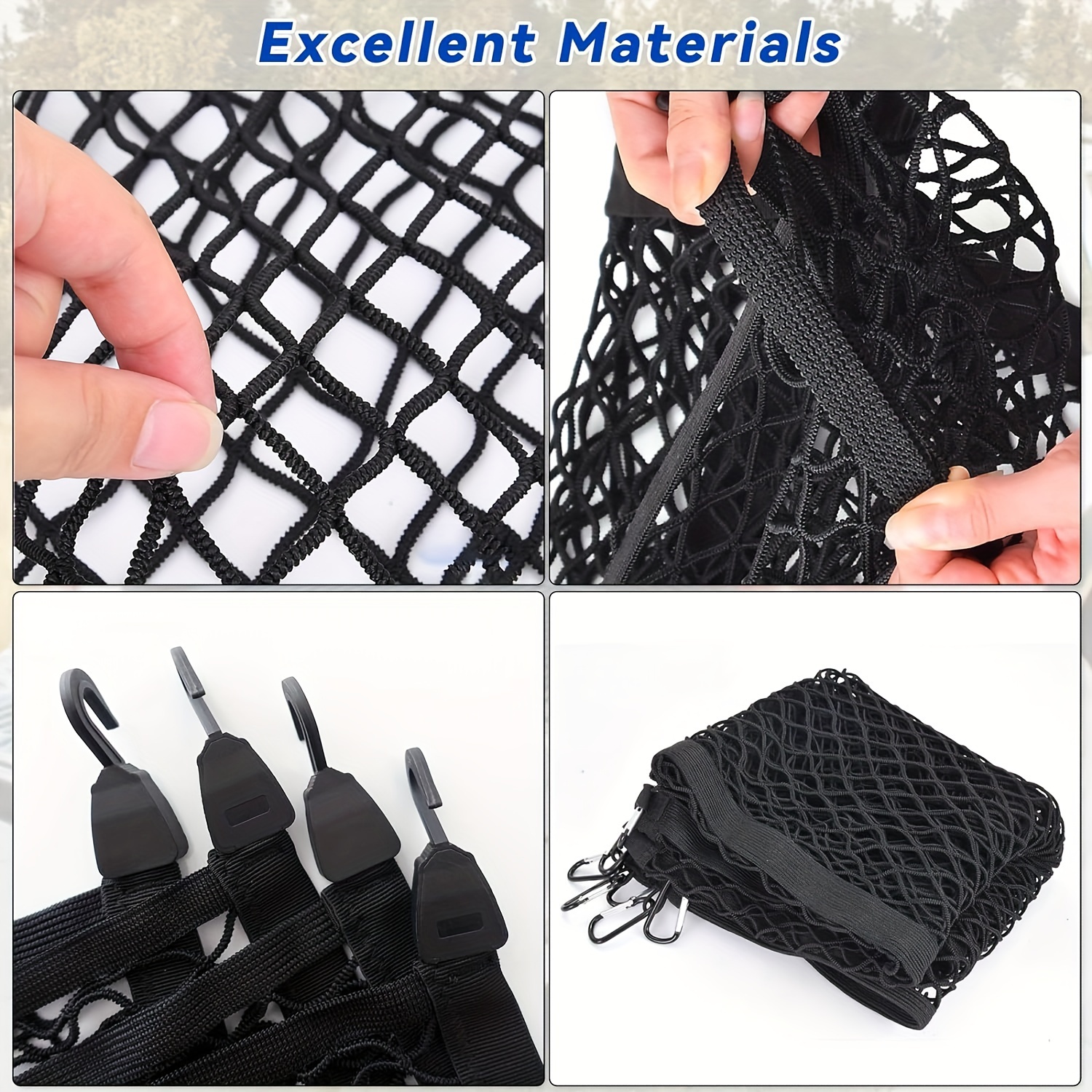 Stretchable Small Cargo Net Pocket Storage Mesh Net Elastic