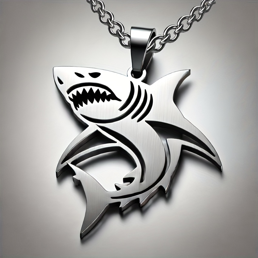 

Funky Minimalist Shark Stainless Steel Pendant For Men - Trendy &