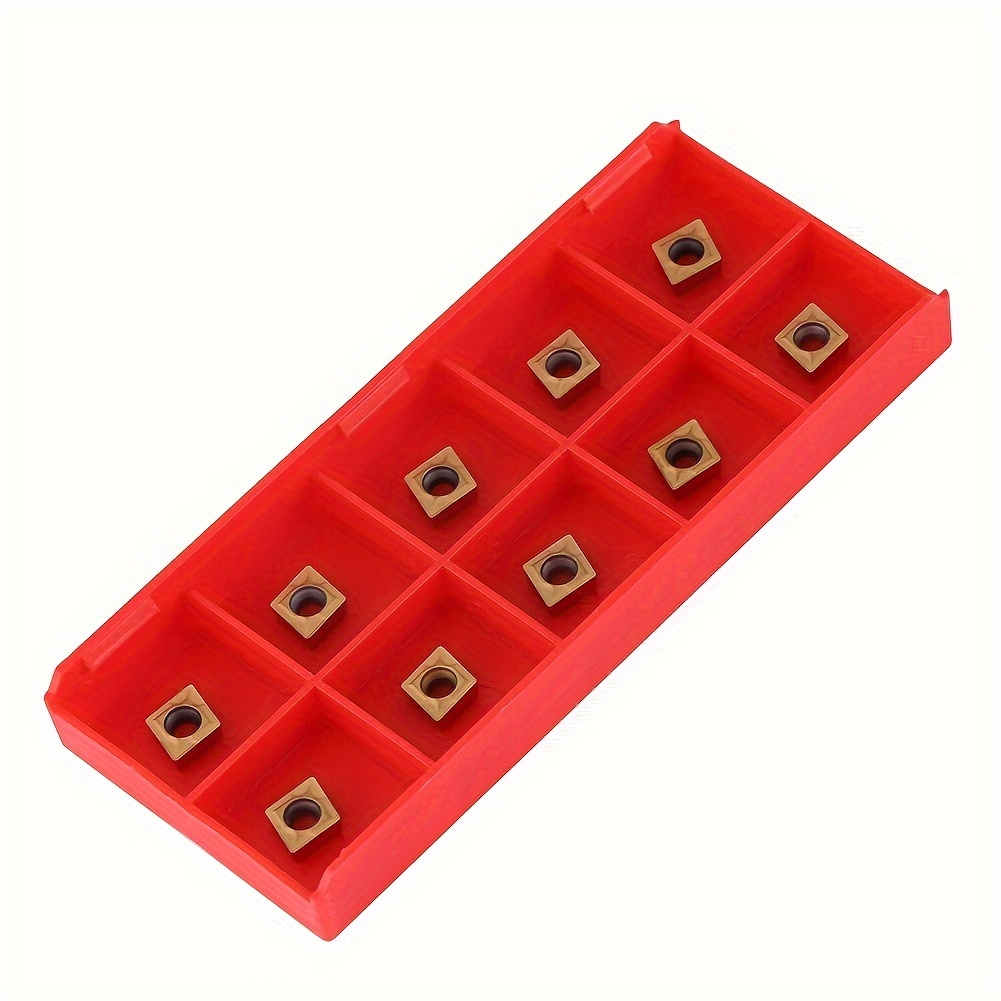 10pcs Ccmt060204 Us735 Ccmt21.51 Turning Inserts, Dcmt Insert Mutilayer Coated Lathe Replacement Inserts For Lathe Turning Tool Holder Boring Bar.
