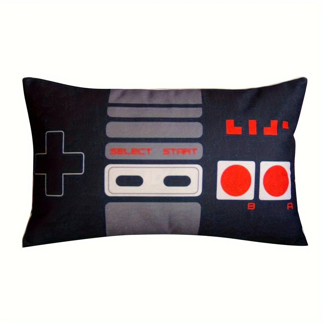 

1pc Contemporary Style Game Controller Short Plush Pillow Cover, 12 X 20 Inch Decorative Retro Gamepad Throw Cushion Case, Perfect For Sofa, Bed, Car, Unique Gift For Gamers – No Insert