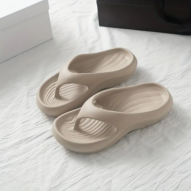 womens fashion slides color eva flip flops summer slippers flat sole no print comfortable footwear details 2