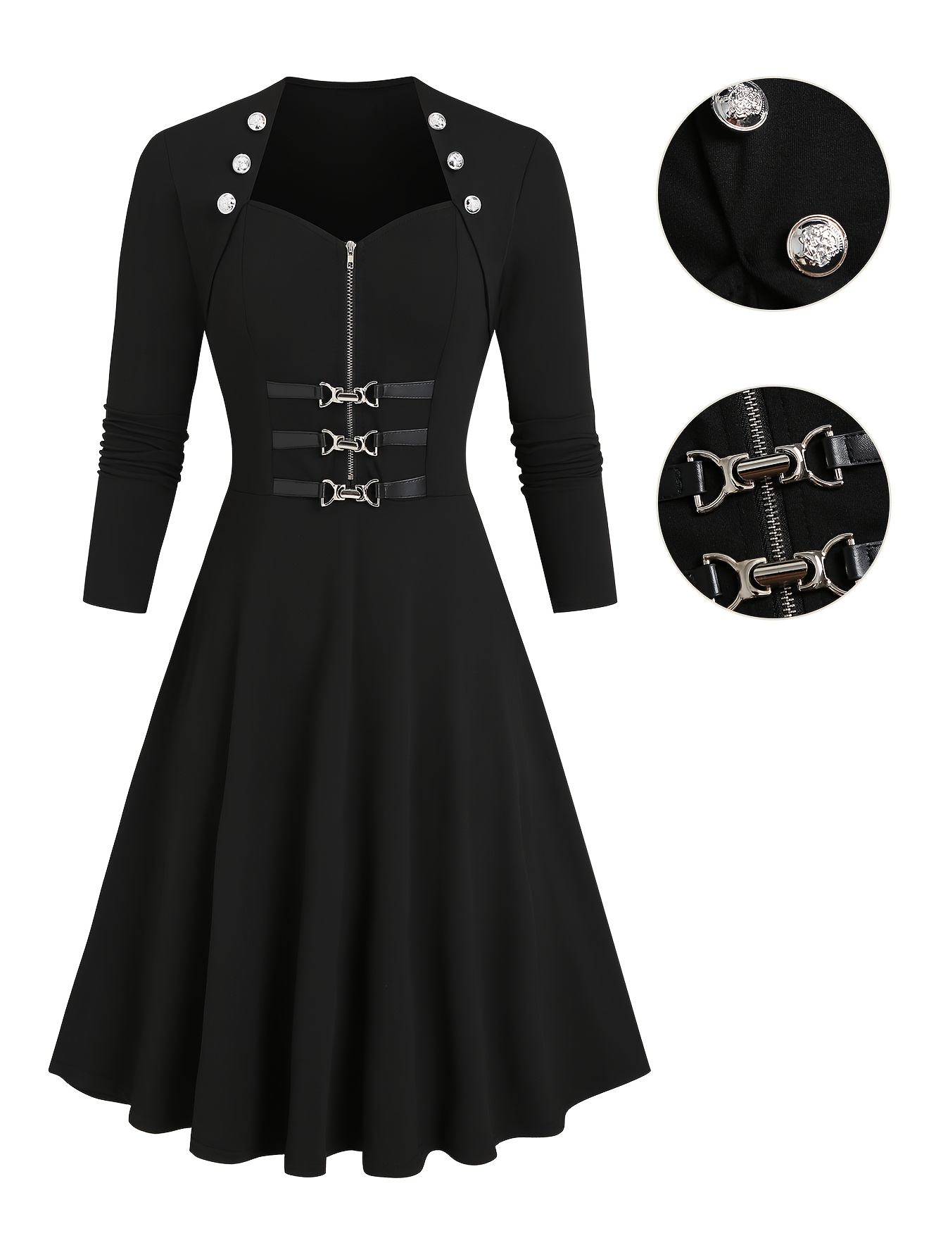 gothic punk clothing sold on Temu United States