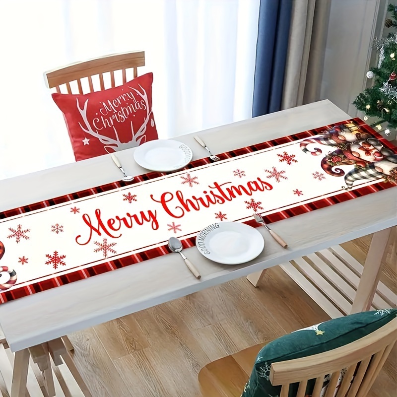 Christmas Table Runner 13x72 Inches - Pine Red Holiday Dining Decor For Festive Tables
