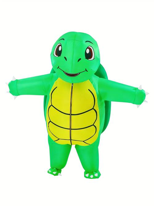 inflatable turtle costume made of featuring a fan and battery pc batteries or usb suitable for festive events and party role playing for valentines day and halloween batteries not included
