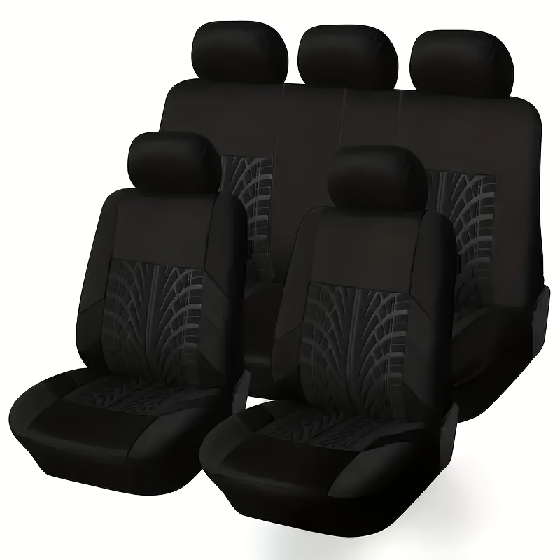 TEMU Imprinted Car Covers For 5 S (universal Model: Includes 2 Front Covers + 1 Rear + 1 Rear Backrest + 5 Headrests), Christmas Gifts