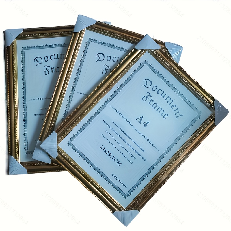 3pcs/2pcs A4 Size Photo Frame, Horizontal And Vertical Use, Hanging Photo License, Honor Certificate, Award Certificate, Graduation Certificate, Document Frame