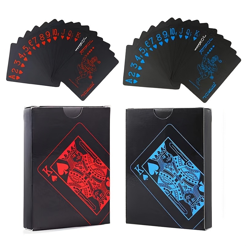 

Creative Washable Black Waterproof Pvc Playing Cards, Magic Flying Cards, Flower Cut High-value