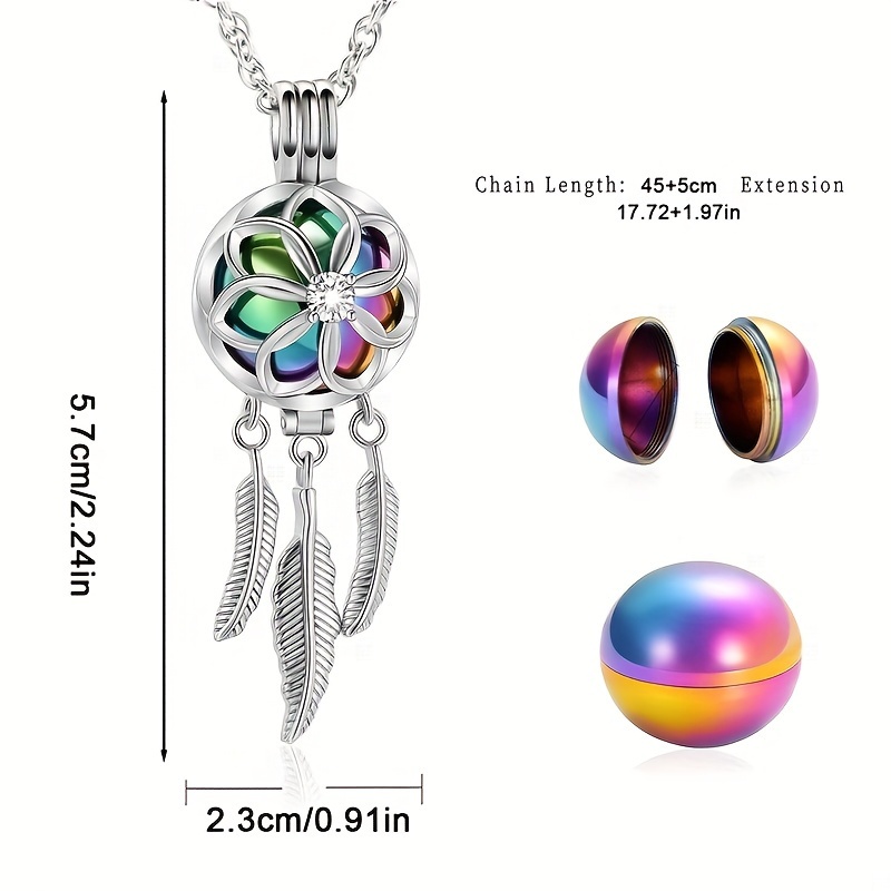 Dream catcher urn fashion necklace