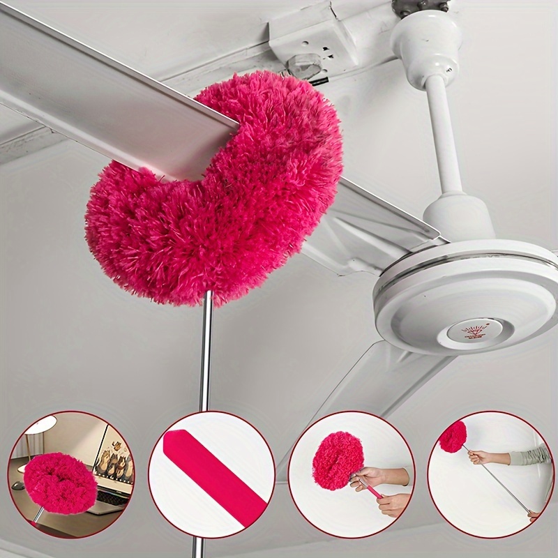 1pc Dust Removal Tool with Extendable Pole, Detachable Ceiling Fan Cleaning Brush for RV and Home Maintenance, Duster for Ceiling Fan, Ceiling Fan Cleaning, Vibrant Cleaning Brush, Durable Cleaning Brush