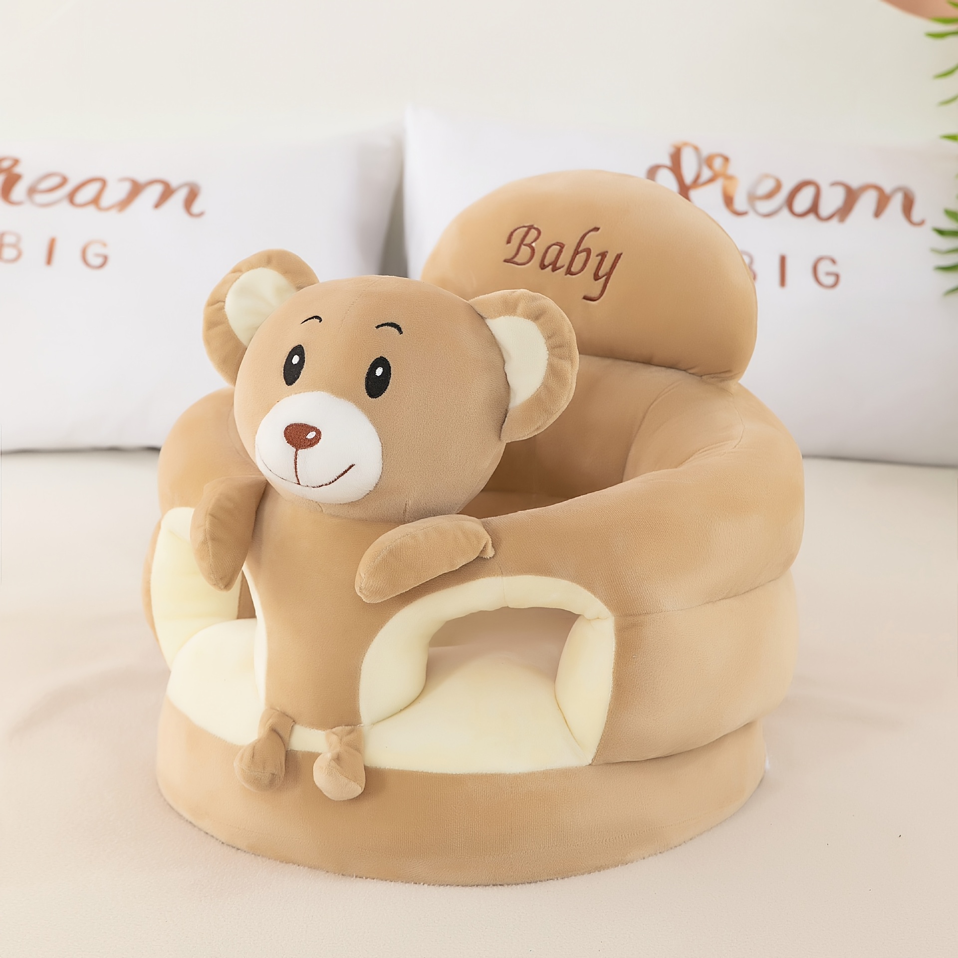 Image of Baby Learning To Sit Cushion, Animal Styles And Colors Baby Armchairs, Anti-rollover And Anti-fall Practice Sitting Posture Baby , Infant Plush Soft Sofa Backrest Chair, Including Filling