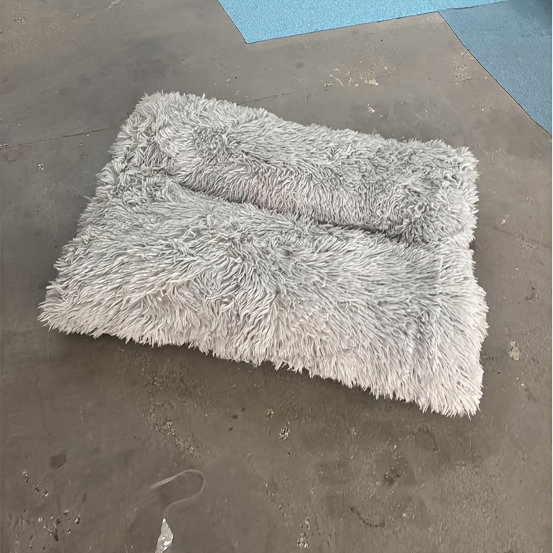 TEMU Extra Large Plush Dog Bed Sofa Cat Bed Dog Crate Mat, Thickened Polyester Pet Pad, Suitable For Small, Medium, And Large Cats And Dogs - Cute
