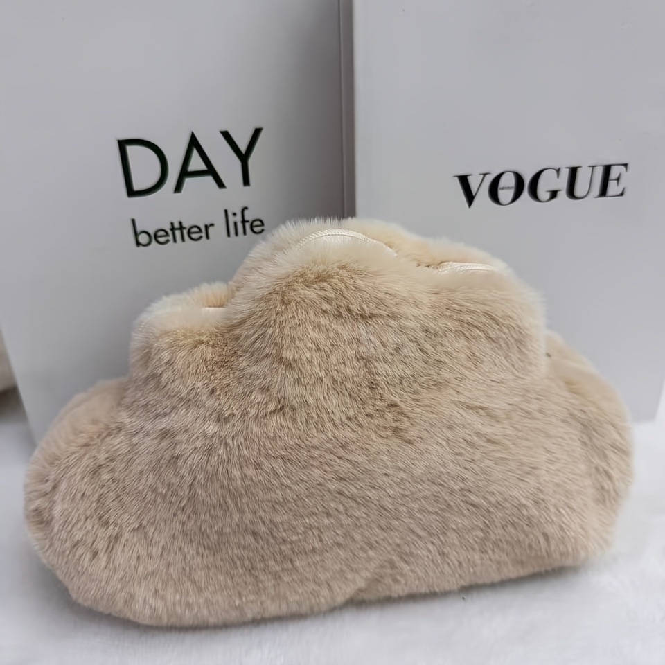 TEMU Cloud-shaped Makeup Bag, Large Capacity Zipper Style, Portable Travel Storage And Toiletry Bag