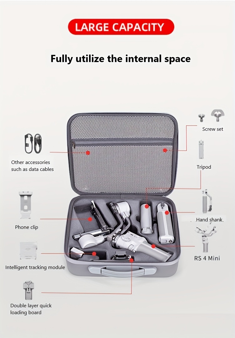 suitable for   4 mini set storage bag shadow handheld gimbal carrying case rs4mini protective accessories single shoulder bag Product details 2