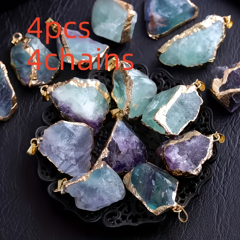8pcs Assorted Bohemian Green Purple Pendant Jewelry Additions