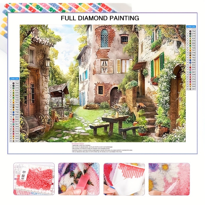 

sparkling Canvas" Scenic Landscape 5d Diamond Painting Kit, 15.7x19.7in, Full Round Drill With Tools, Canvas Art For Beginners, Frameless Mosaic Wall Decor Craft