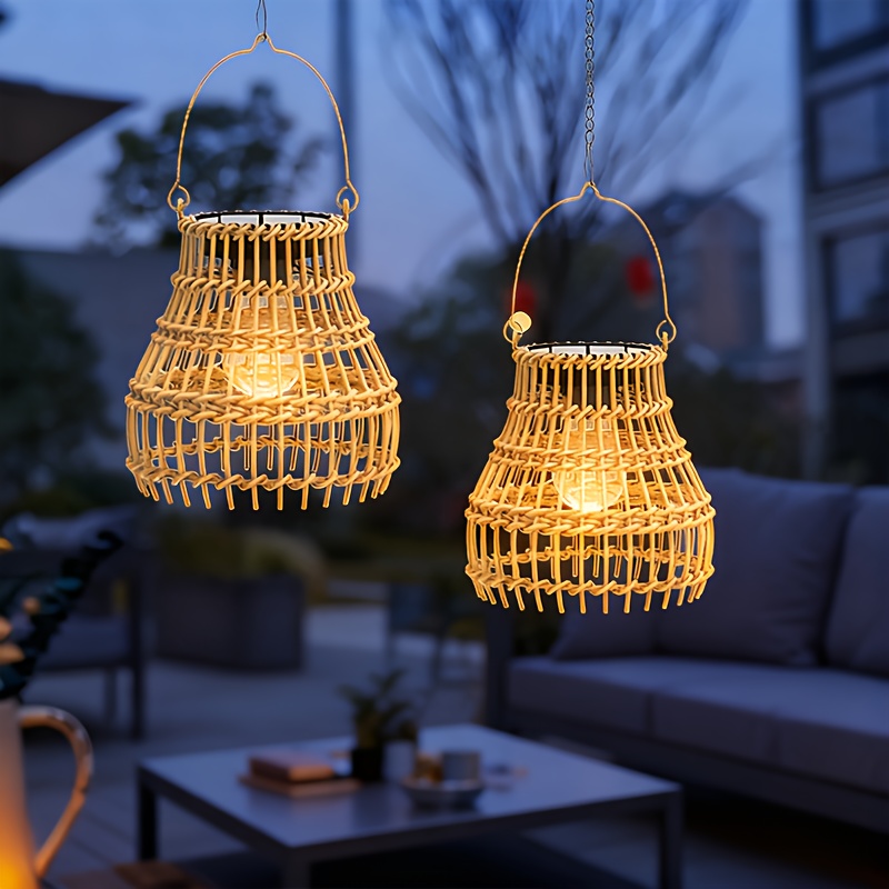 Image of Solar-powered Hanging Lanterns For Indoor & Outdoor Use - Portable Camping Lights,solar Lamp, With A Long Chain, New Model, Plastic Material, For Indoor Use, Garden, Balcony, Or Hung