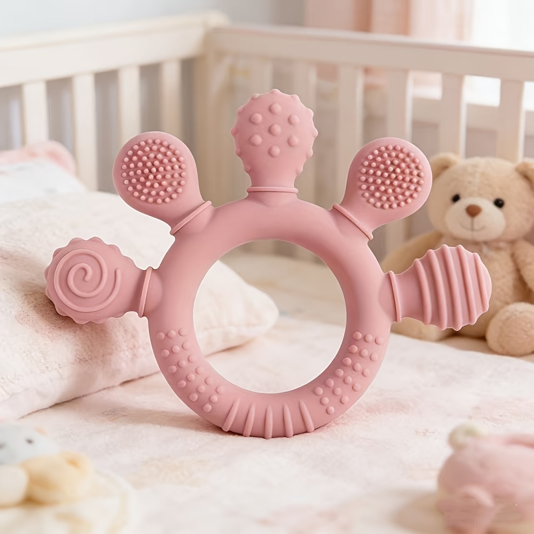 TEMU Baby Teething Toys, Baby Teething Gel, Food Grade Teething Gel, Bpa Free, Baby Care Rings, Toys, Children's Gifts, Newborn Accessories