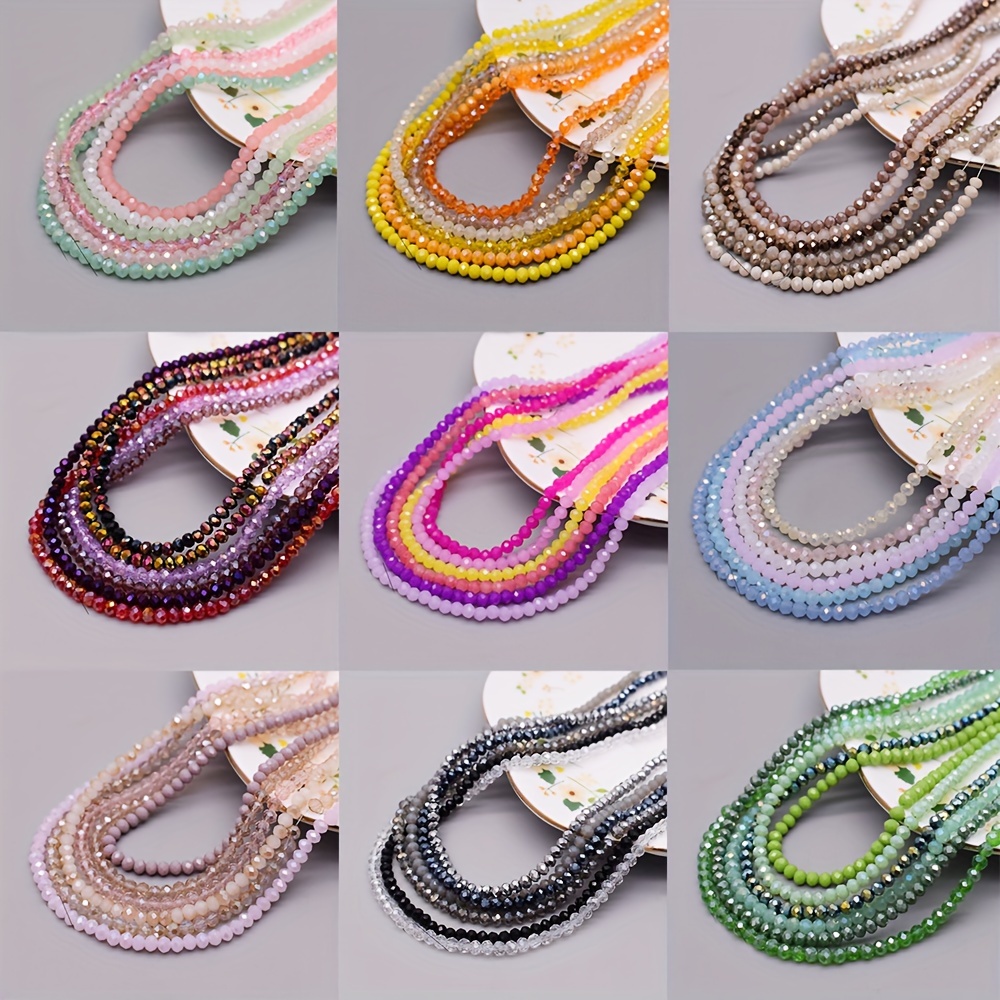 

4 mm Perles Rondes en Verre Facetté, 720 pièces/Sac, Perles d'Espacement pour la Fabrication de Bijoux, Accessoires de Bricolage, Collier, Bracelet, Embellissements de Vêtements