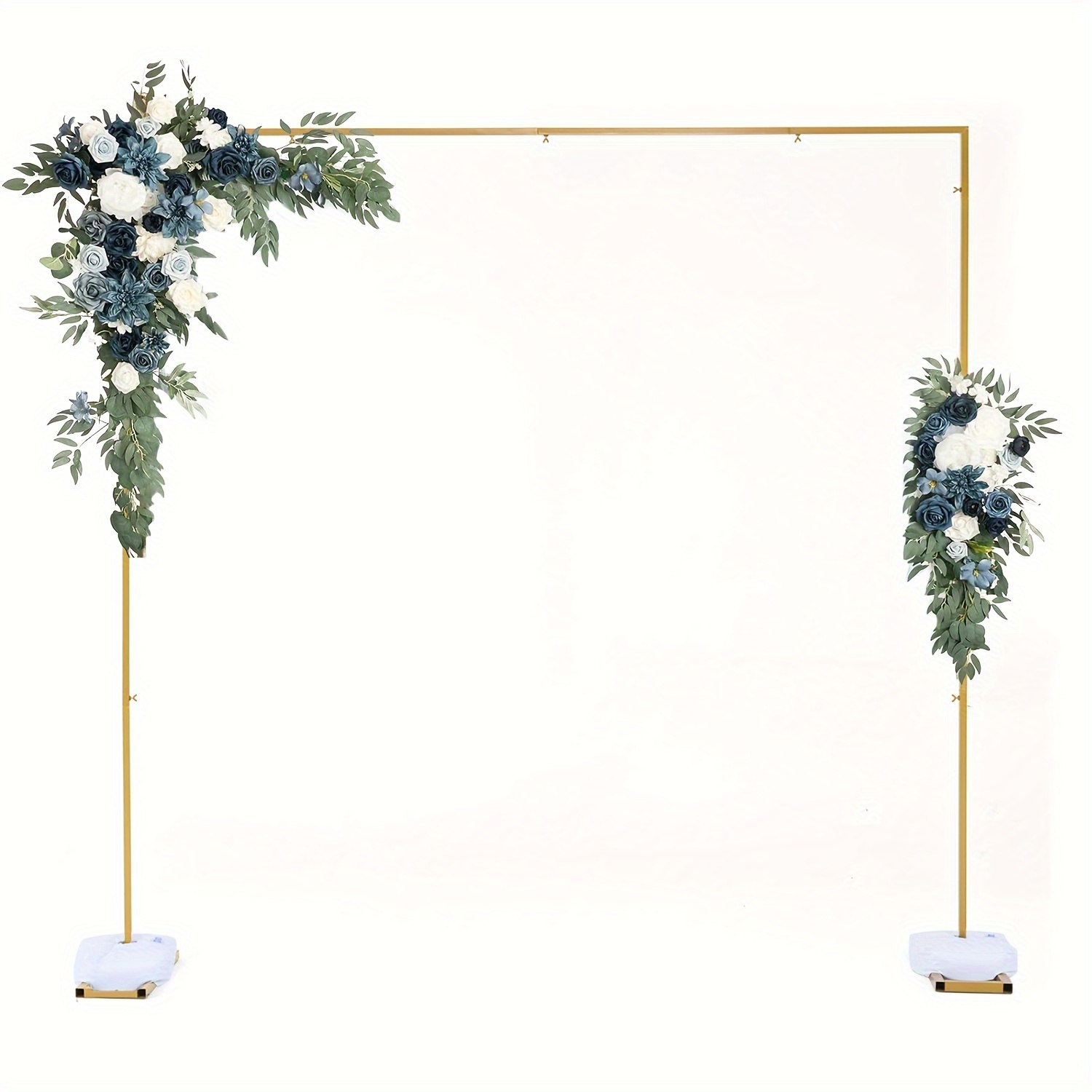 

Metal Backdrop Stand Heavy Duty With Base, Gold Balloon Arch Frame For Birthday Party Bridal Baby Shower Decoration, Square Wedding Arch Stand For Ceremony, 7.87ft