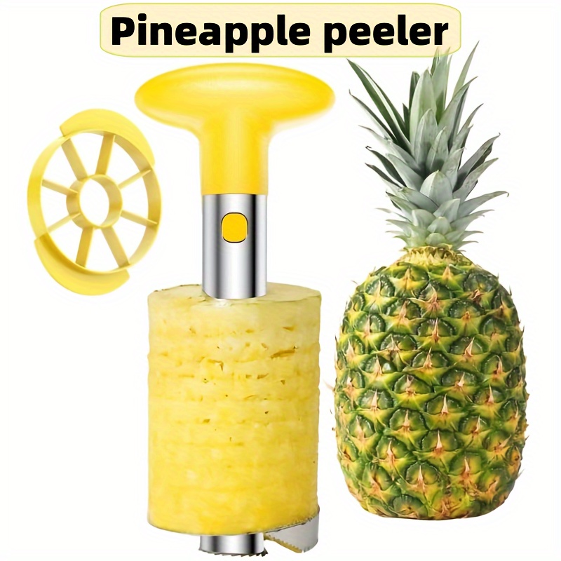 

Premium Stainless Steel Pineapple Peeler & Slicer Set - Sharp Blade Core Remover, Kitchen Gadget For Home Use