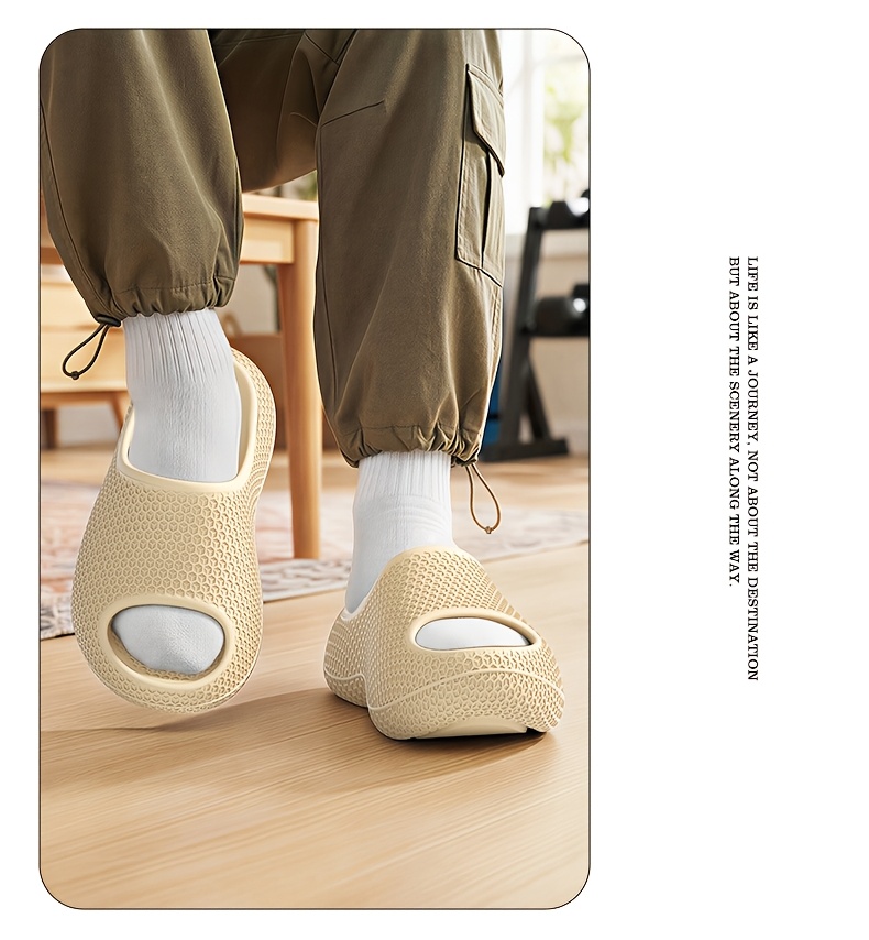 Women'S Casual Solid Color Slip-on Slippers | EVA Material, Thick Sole for Height Increase, Versatile for Couples, Suitable for Home and Outdoor Use, Women Shoes