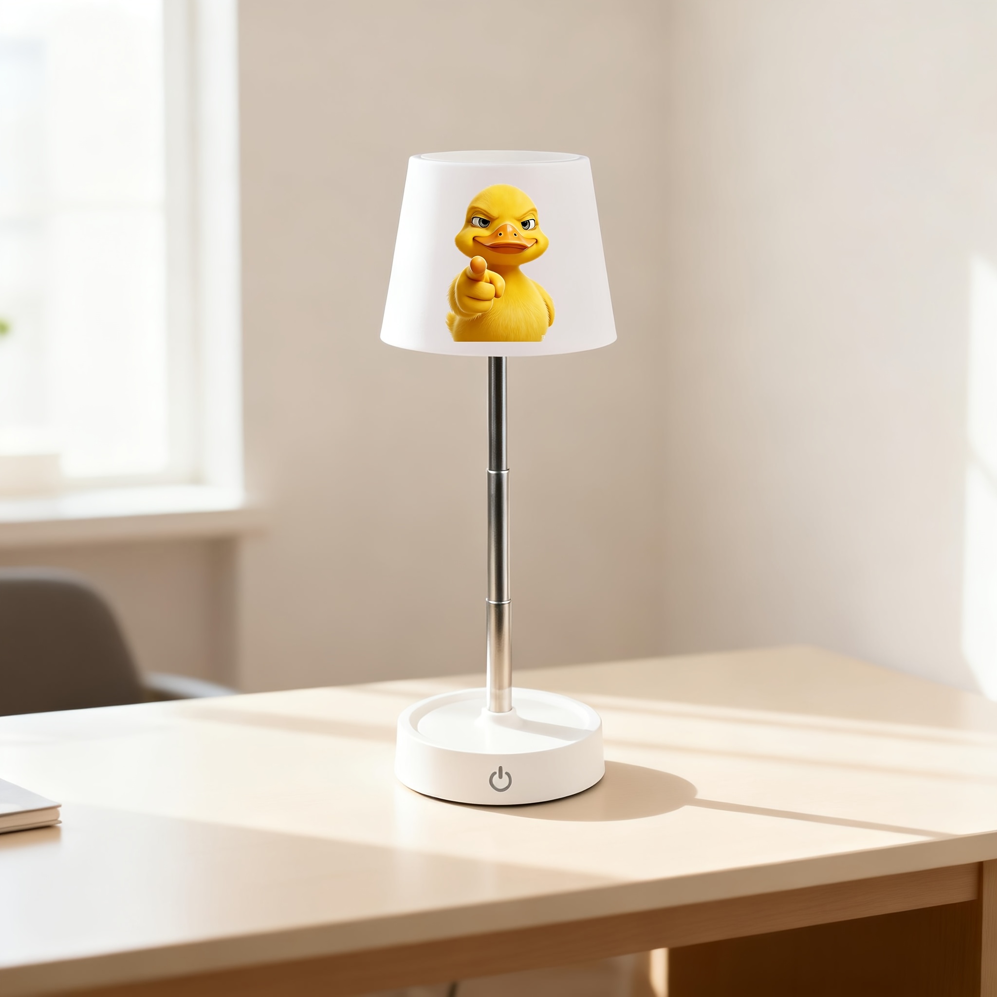 Cute Yellow Duck Pattern Adjustable Height Office Lamp