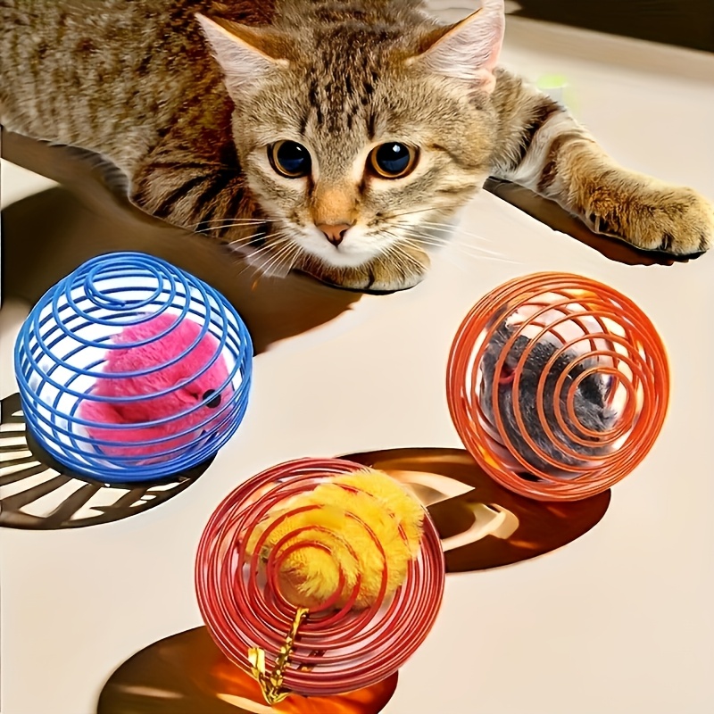 

Spring Toy 1/3pcs Spring Toy Set - Indoor Toys To Cats - Cat Rolling Ball With Mice - Suitable For Active And Flexible Kitten