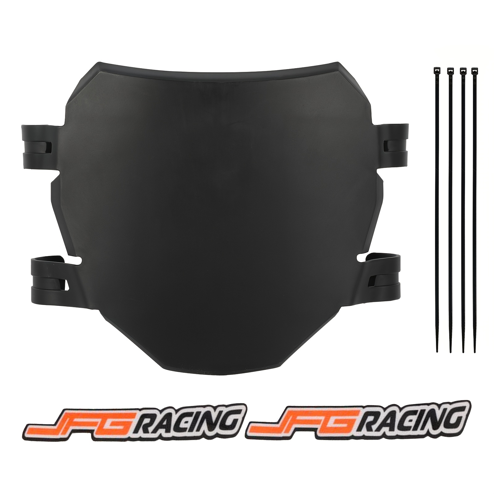 TEMU Front Number Plate With 2pcs Jfg Stickers For Ebike Electric Dirt Bike Plate Replacement For Q20 Tutti Soleil 01 X3 Mx3 Mx4 Mx5 Pro X1 X1s X7
