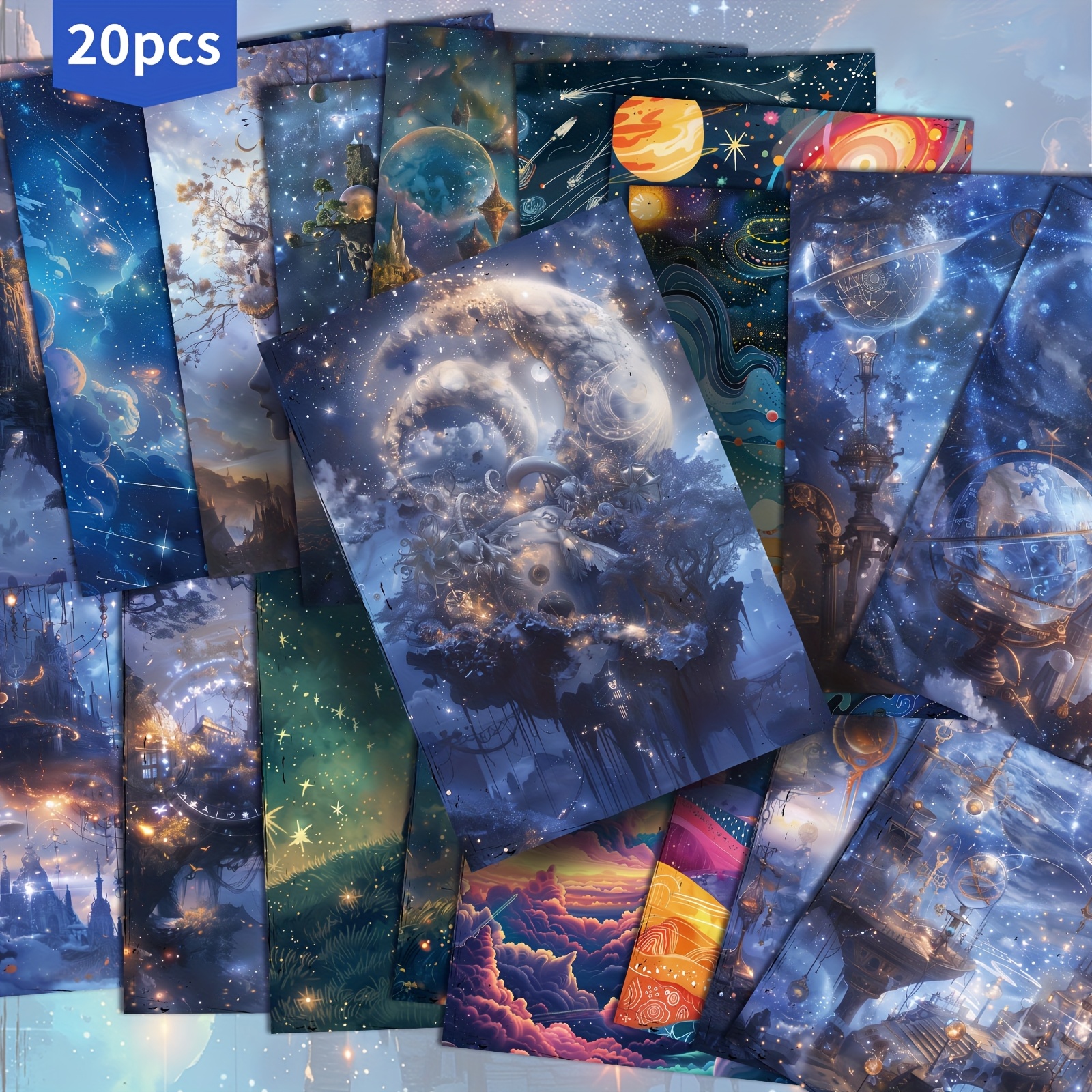 TEMU Ensemble de 20 cartes postales rétro sur le thème de , mesurant 4X6 pouces, avec des de sirènes pour les journaux de déchets, une art , et des