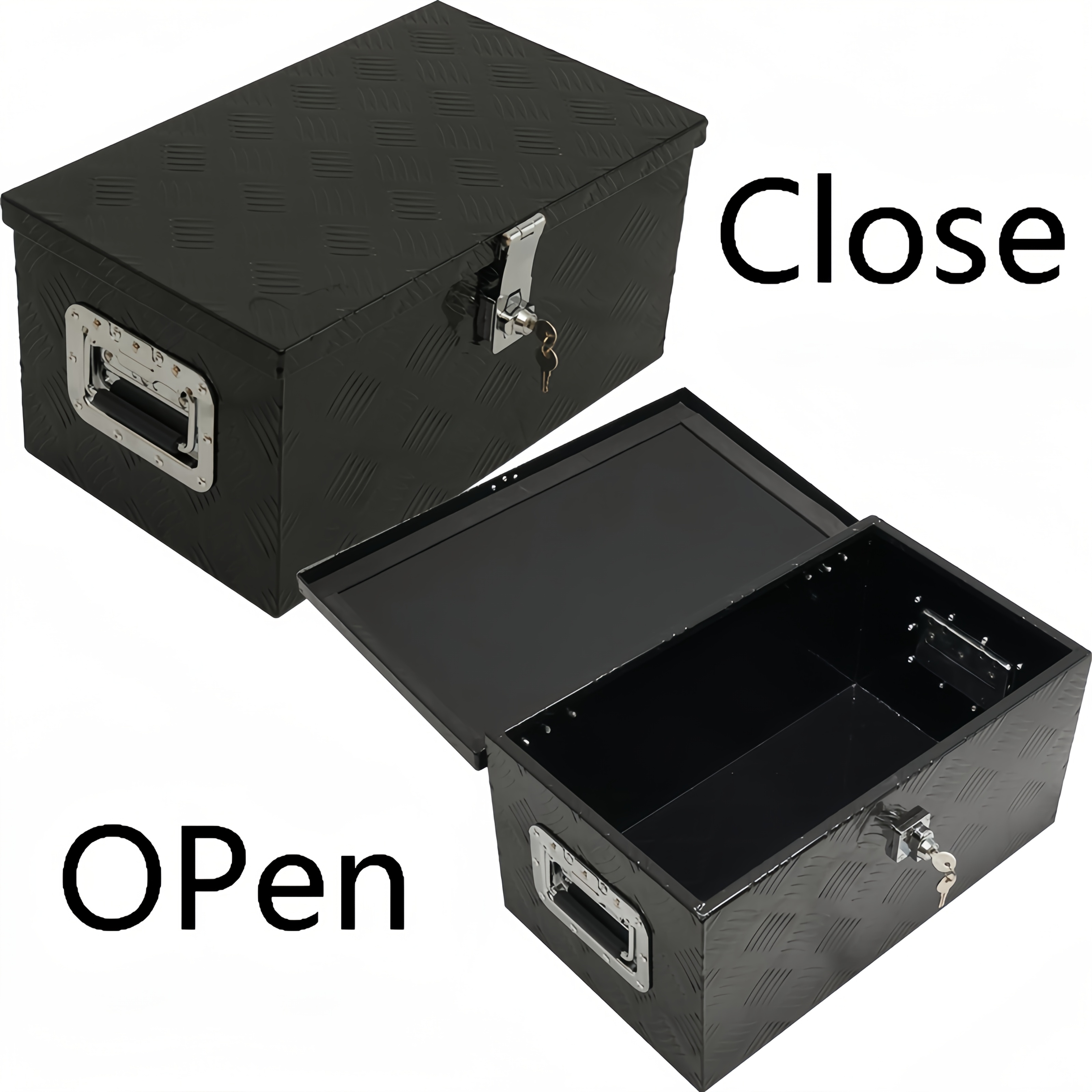 heavy-duty aluminum toolbox with key lock - secure locking mechanism, heavy-duty construction, compatible with trucks, suvs, cars, motorcycles - ideal for garage, workshop,  , home use - durable toolbox for professionals & diy projects, workshop storage, rugged design, sturdy build, utility case, suv drivers 0