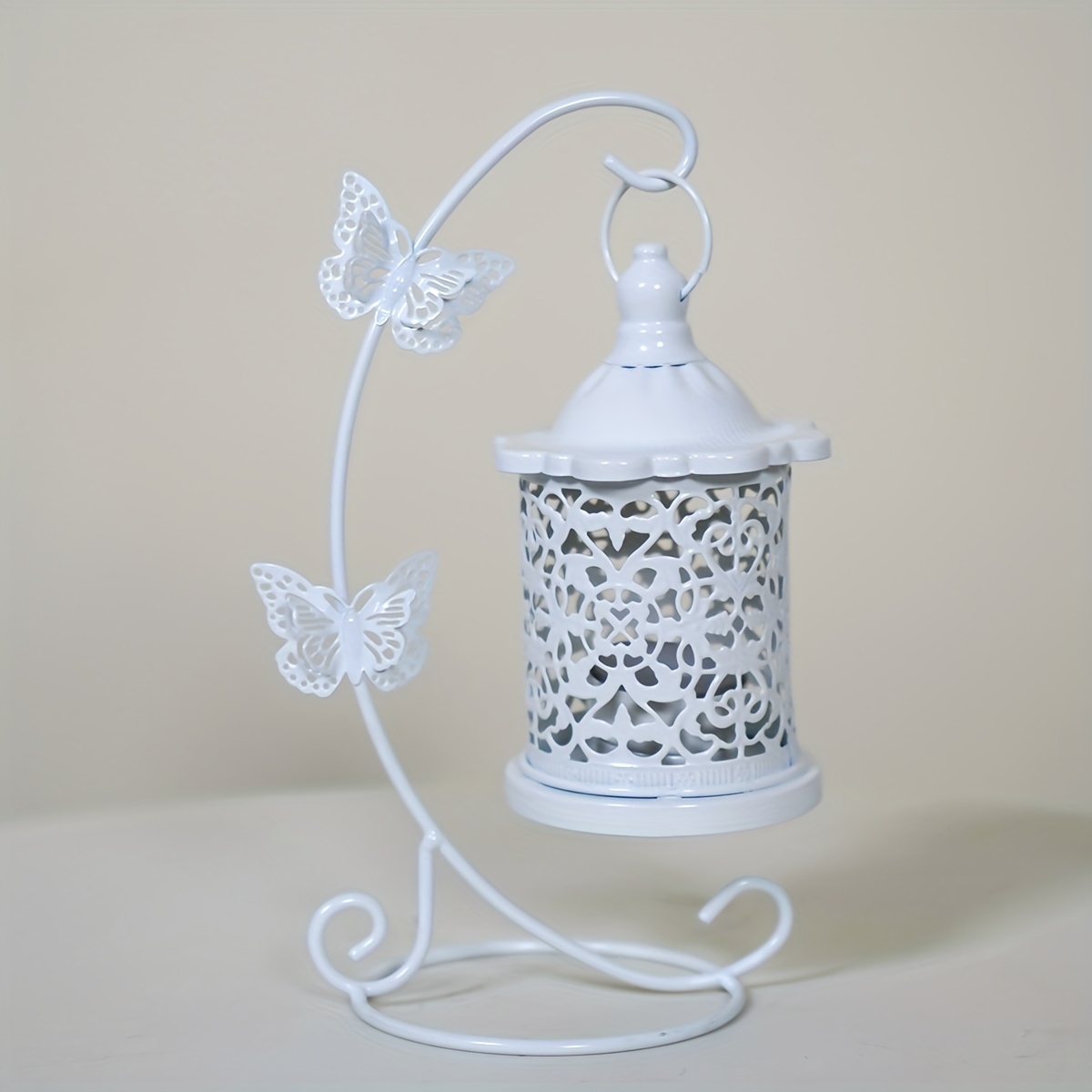 TEMU 1pc European-style Hollow Iron Candlestick, Suitable For A Of Festive Atmosphere Handmade Decorations, Christmas, Halloween, Valentine's Day,