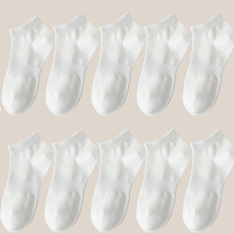 E-shop 10 Paar dünne Sommer-Sportsocken, atmungsaktives Mesh, schweißabsorbierend, geruchshemmend, Sommer-Damensocken, Kurzsocken