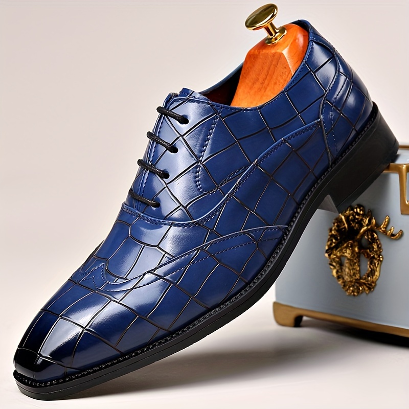 3332 Chaussures de ville formelles pour hommes, brillantes, chaussures de mariage tendance pour marié, chaussures de costume uniformes pour hommes, à la mode et tendance
