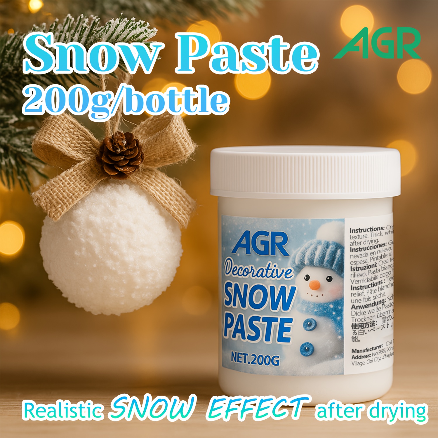 200g White Solid Snow Texture Paste Thick Modeling Paste For 3d Snow Effects