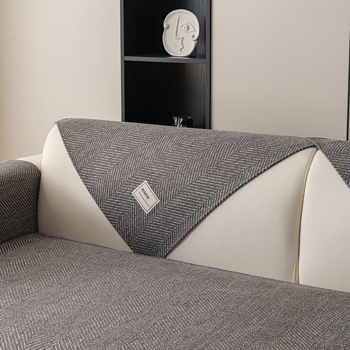 TEMU [senyu] 1pc High-quality Woven Sofa Cover, Pet-friendly Breathable Sofa Cover, Sofa Cover, Label Design Anti-slip Sofa Cover, Suitable For
