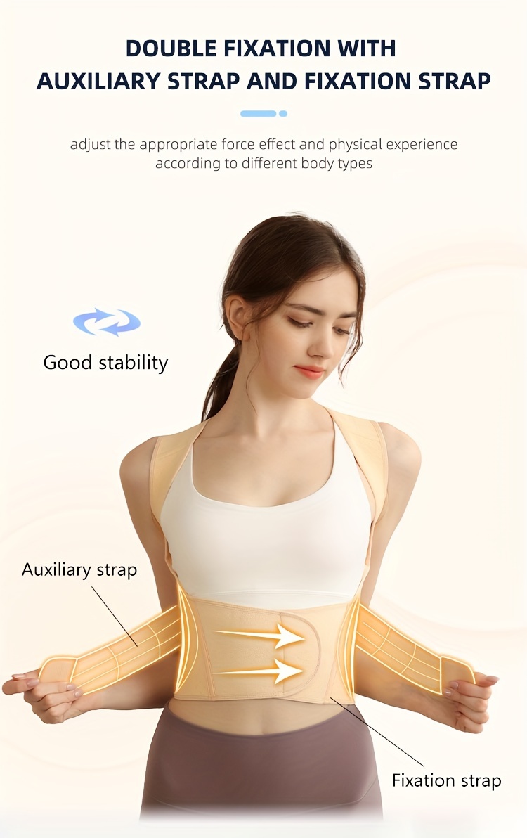 Adjustable Breathable Nude P Back Spandex Posture Correction Strap Women Men  Prevent Bending Posture Strap Clavicle Support Strap - Sports & Outdoors -  Temu