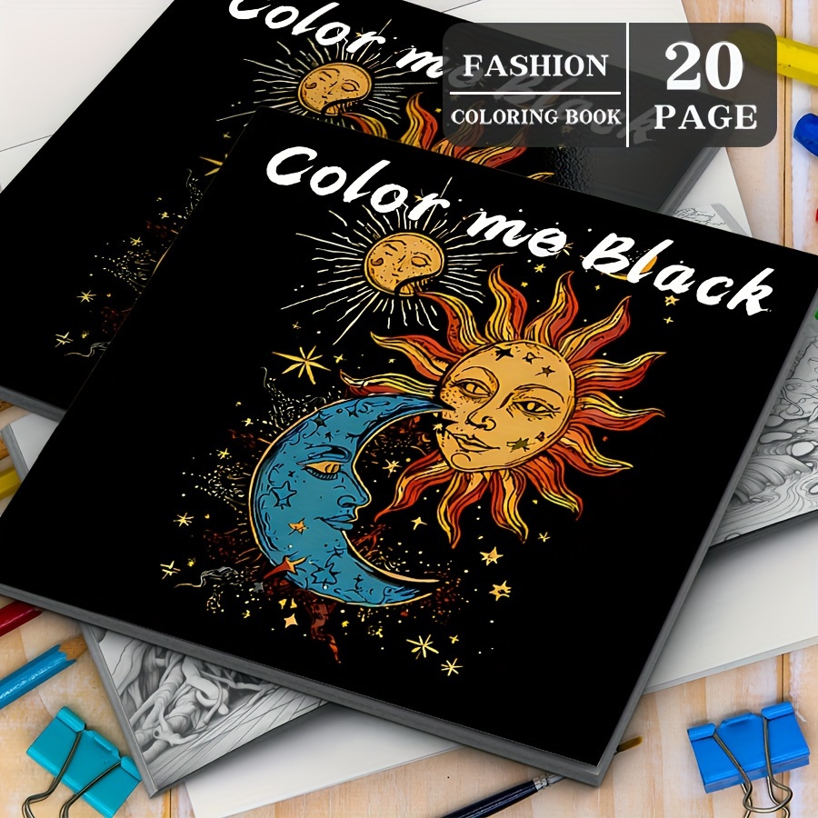 

20-page Thickened Paper Coloring Book, Unique Adult Coloring Book For , Halloween, Thanksgiving, Christmas, And Other Party Gifts, Mixed Colors, Watercolor Paper