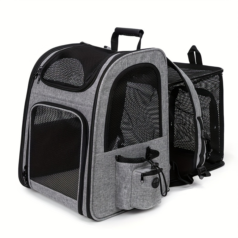 Pet Backpack With Expandable Large Capacity, Portable Dog Bag, Foldable, Breathable, Lightweight Cat Bag, Handbag, Shoulder Bag