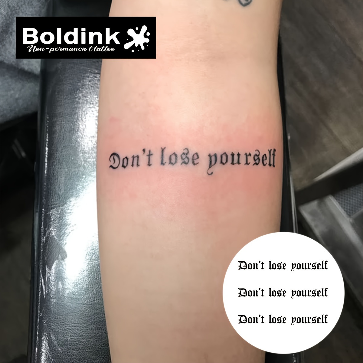 inspirational temporary tattoo - waterproof \u0026 realistic, easy-to-apply  english design, lasts 1-2 weeks, beginners, with look - beauty \u0026 health -  Temu, image size:1200x1200