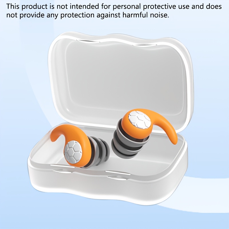 1 pair of silicone swimming earplugs for pool use waterproof earplugs for surfing and     in   blue   and gray   a reusable storage case for swimming accessories