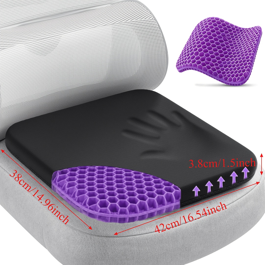 Image of Gel Seat Cushion For Long Sitting, Enlarged & Thickened Chair Cushion, Breathable Cooling Seat Cushions For Office Chairs, Cooling Car Seat Cushion For Wheelchair(large)