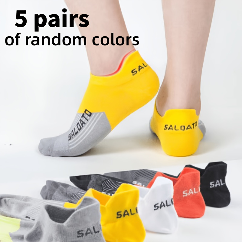 TEMU 5 Pairs Of Random Men's Socks | Lightweight, Comfortable, Keep Feet Long | A Must-have For Your Summer Wardrobe