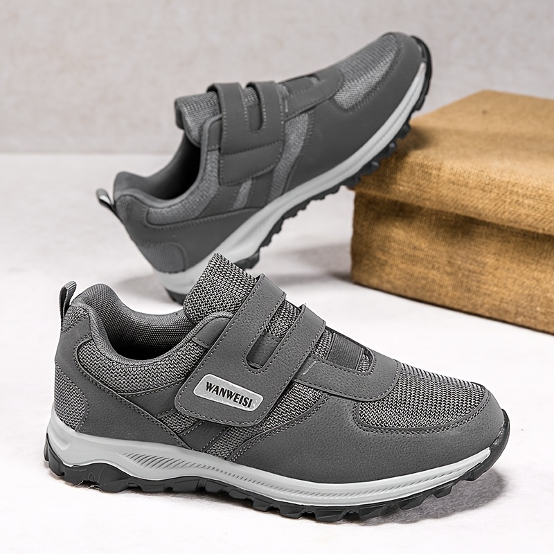 sneakers new mens outdoor casual athletic shoes mesh breathable fabric hook and loop adjustable   age casual shoes loose lightweight suitable for middle aged and   wide feet and high   easy breathable casual running shoes