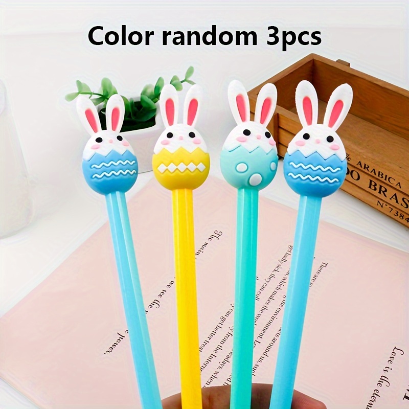 

Rabbit Design Gel Pens Set, Fine Point, Plastic, Plain Writing, No Feather, - Pack Of 3/6 For 14+