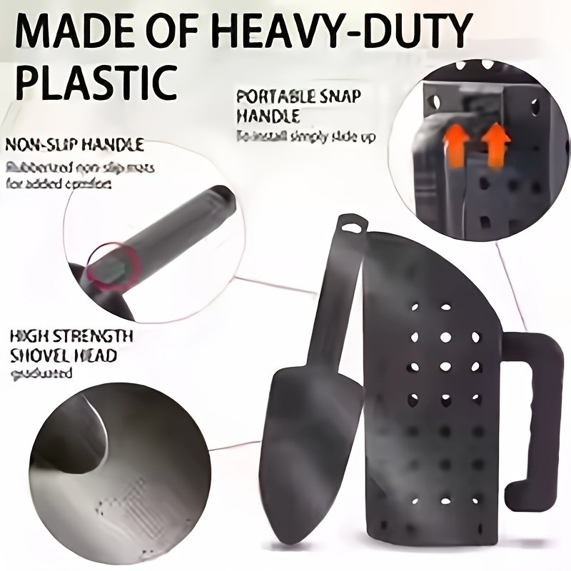 TEMU 2-pack Shovel And Sand Scoop [new Summer Beach ] Heavy Duty And Digging Tools Portable Metal Detector Set - Durable Abs Shovel And Mud Shovel,