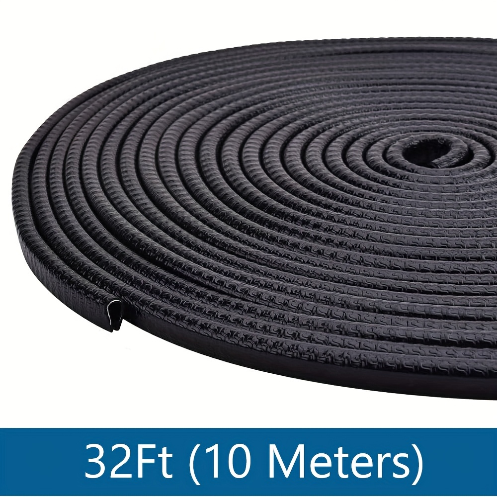 TEMU Car Door Seal Strip, Rubber U-type Vehicle Weather Stripping, 65ft/20m Soundproof Strip Accessories, Universal For Suv, Truck, Rv, Car