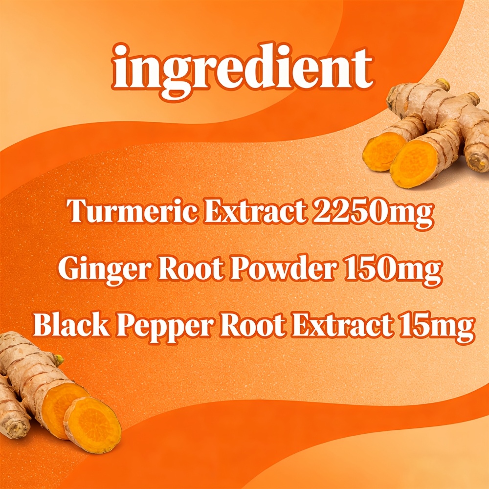 Turmeric and Ginger 2400 mg with Black Pepper Capsules, 120 Count – Supports Immune Health, Energy, and Physical Activity