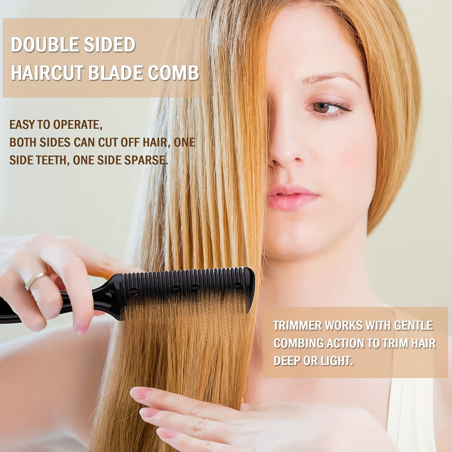 3pcs Professional Trimmer Razor Dual Side Cutting Scissors Set